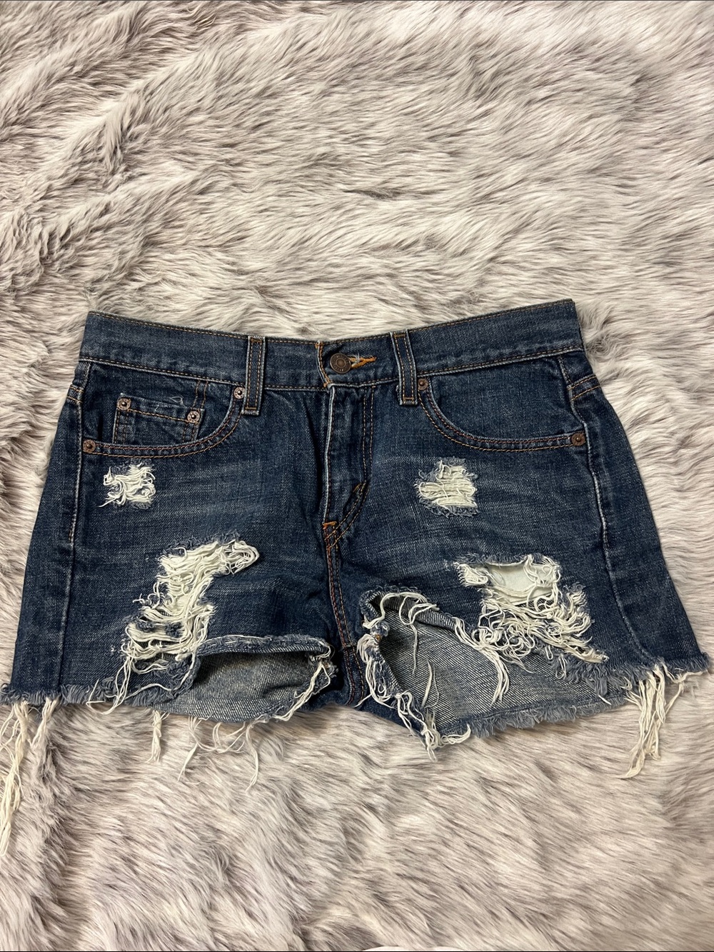 Levi's Dark Blue Denim Bootcut Jeans (515)